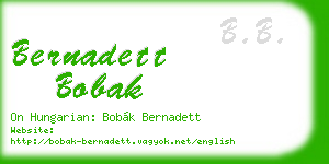 bernadett bobak business card